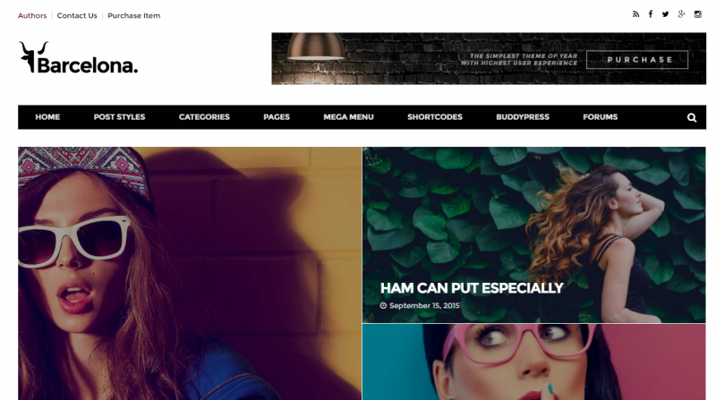 Barcelona Best WordPress Premium Responsive Template