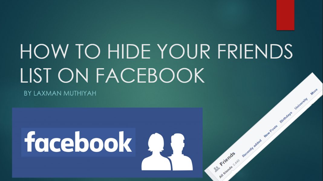 how to hide friends list on facebook app