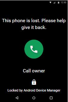 android device manager lock screen